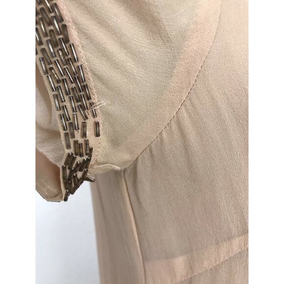 LaRok Silk Beaded Mini Lined Shift Dress FLAWS - Picture 5 of 12